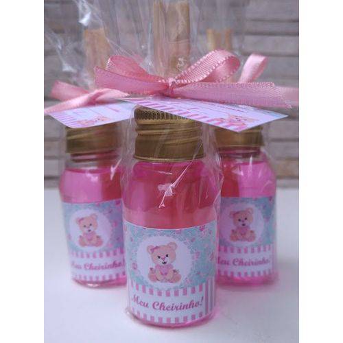 Tamanhos, Medidas e Dimensões do produto 30 Kit Aromatizadores Lembrancinhas de Maternidade / Chá de Bebê Ursa Floral Rosa