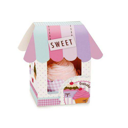 Tamanhos, Medidas e Dimensões do produto 10 Caixas para Cupcake Yummi Pequeno Decoração Festas