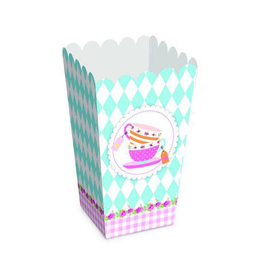Tamanhos, Medidas e Dimensões do produto 10 Caixas para Pipoca Chá das Meninas Decoração Festas