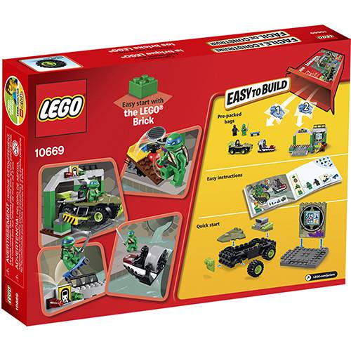 Tamanhos, Medidas e Dimensões do produto 10669 - LEGO Juniors - Toca das Tartarugas