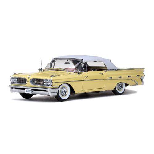 Tamanhos, Medidas e Dimensões do produto 1959 Pontiac Bonneville Conversível Amarelo - Escala 1:18 - Sun Star