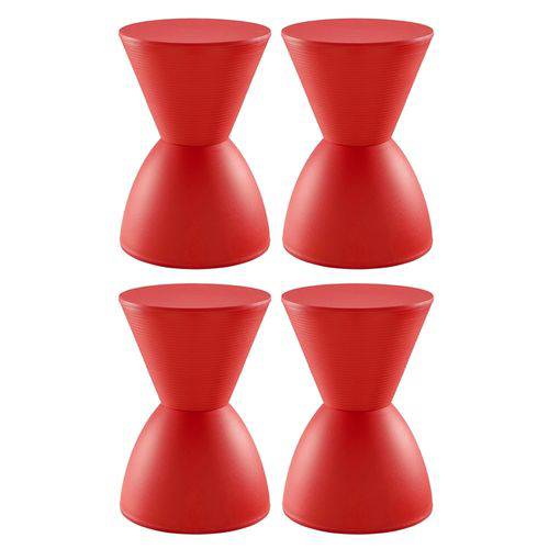 Tamanhos, Medidas e Dimensões do produto 4 X Banquetas Tub - Prince - Vermelho