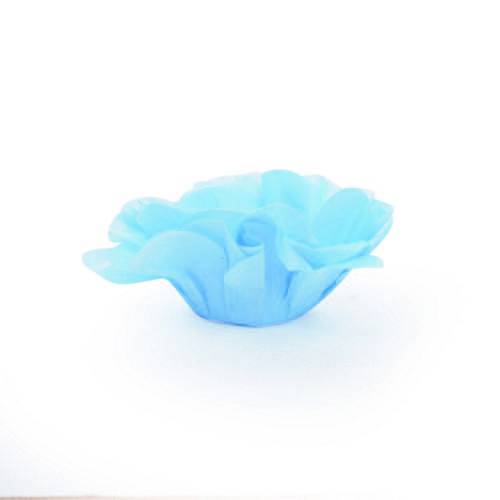 Tamanhos, Medidas e Dimensões do produto 40 Forminhas Doce Roses S/folhas Azul Claro Dec. Festas