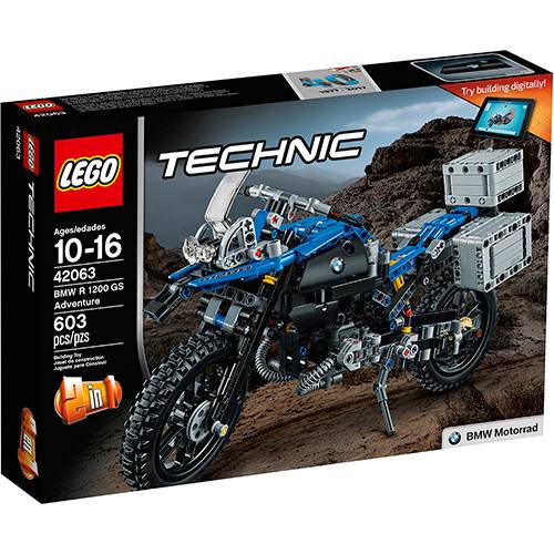Tamanhos, Medidas e Dimensões do produto 42063 - LEGO Tachnic - BMW R 1200 Gs Adventure