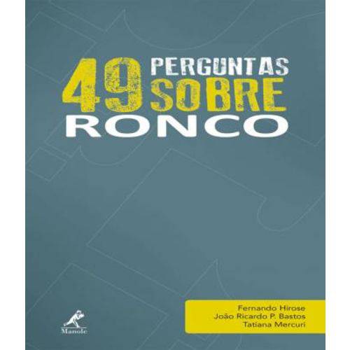 Tamanhos, Medidas e Dimensões do produto 49 Perguntas Sobre Ronco - Vol 04