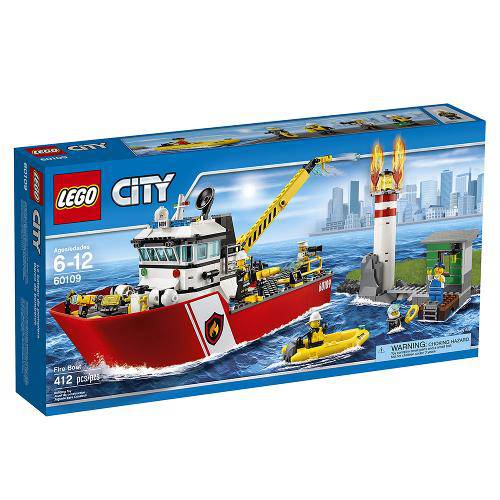 Tamanhos, Medidas e Dimensões do produto 60109 - LEGO City - Barco de Combate ao Fogo