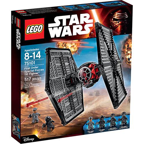 Tamanhos, Medidas e Dimensões do produto 75101 - LEGO Star Wars - Star Wars Tie Fighter das Forças Especiais da Primeira Ordem