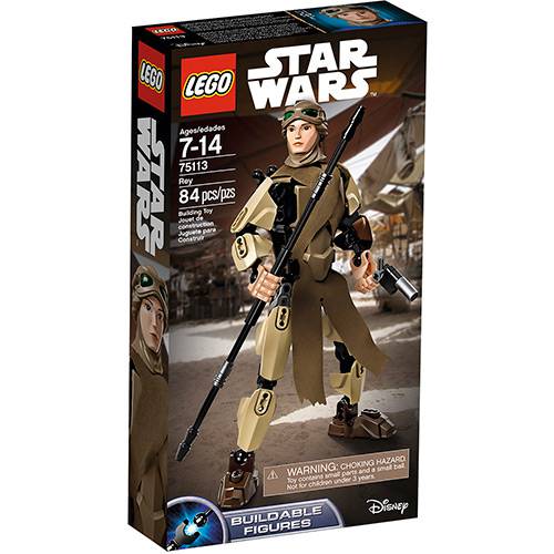Tamanhos, Medidas e Dimensões do produto 75113 - LEGO Star Wars - Figura Articulada Rey