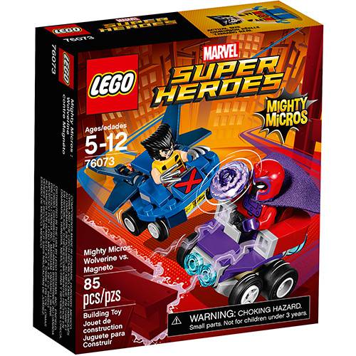 Tamanhos, Medidas e Dimensões do produto 76073 - LEGO Super Heroes - Poderosos Micros: Wolverine Vs. Magneto