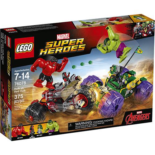Tamanhos, Medidas e Dimensões do produto 76078 - LEGO Super Heroes - Hulk Contra Hulk Vermelho