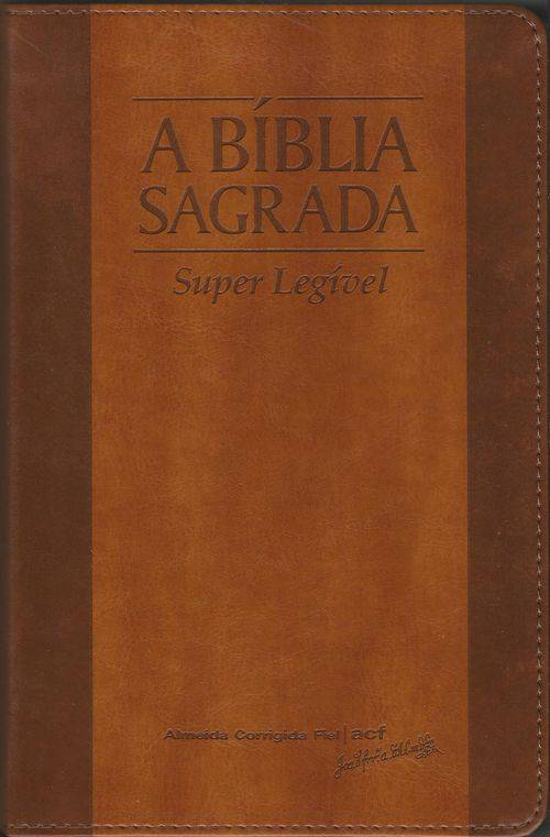 Tamanhos, Medidas e Dimensões do produto A Bíblia Sagrada Super Legível - Letra Gigante - Chocolate/Havana