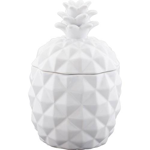 Tamanhos, Medidas e Dimensões do produto Abacaxi Ornamental de Cerâmica Prestige Branco - Prestige