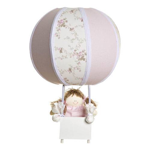 Tamanhos, Medidas e Dimensões do produto Abajur Balãozinho Rosa Quarto Bebê Infantil Menina