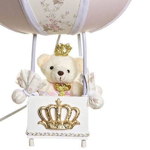 Tamanhos, Medidas e Dimensões do produto Abajur Balãozinho Ursinha Princesa Quarto Bebê Infantil Menina