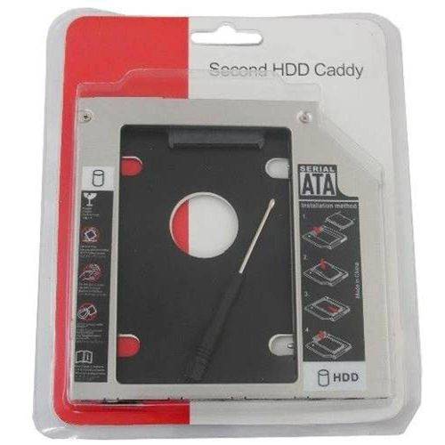Tamanhos, Medidas e Dimensões do produto Adaptador Caddy DVD para Segundo HD ou Ssd 2.5 Sata 9.5mm