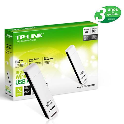 Tamanhos, Medidas e Dimensões do produto Adaptador Wireless USB 150Mbps TL-WN721N - TP-Link