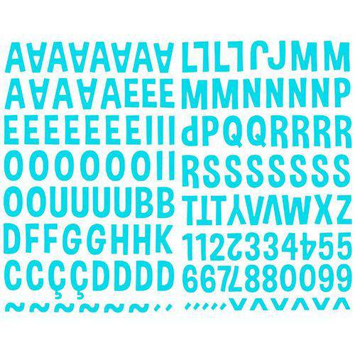 Tamanhos, Medidas e Dimensões do produto Adesivo Alfabeto Eva Maiúsculo Azul ADF1599 - Toke e Crie By Flavia Terzi