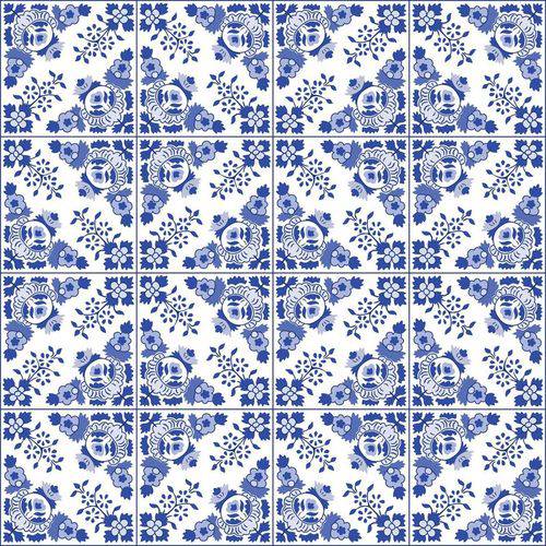 Tamanhos, Medidas e Dimensões do produto Adesivo de Azulejo Azul Alva 15x15 Cm com 36 Un