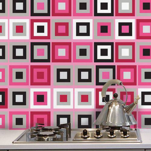 Tamanhos, Medidas e Dimensões do produto Adesivo de Azulejo Rosa 10x10 Cm com 100 Un