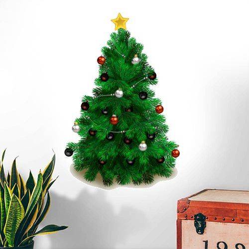 Tamanhos, Medidas e Dimensões do produto Adesivo de Parede Árvore de Natal Realista