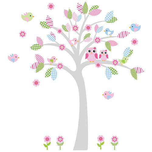 Tamanhos, Medidas e Dimensões do produto Adesivo de Parede Árvore para Quarto Infantil Candy Tree Menina Stixx Adesivos Criativos Colorido (216,7x207cm)