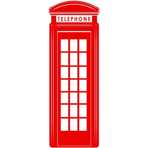 Tamanhos, Medidas e Dimensões do produto Adesivo de Parede Cabine Telefônica London Stixx Adesivos Criativos Vermelho (58 X170cm)