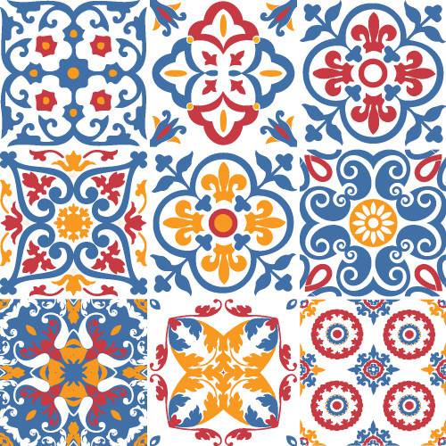 Tamanhos, Medidas e Dimensões do produto Adesivo de Parede Decorativo para Cozinha Stixx Azulejos Barcelona Colorido (123x61cm)