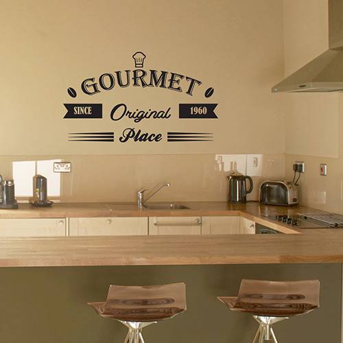 Tamanhos, Medidas e Dimensões do produto Adesivo de Parede Decorativo para Cozinha Stixx Gourmet Preto ( 38x65x1cm)