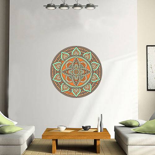 Tamanhos, Medidas e Dimensões do produto Adesivo de Parede Decorativo Stixx Mandala Boho Colorido (60x60cm)
