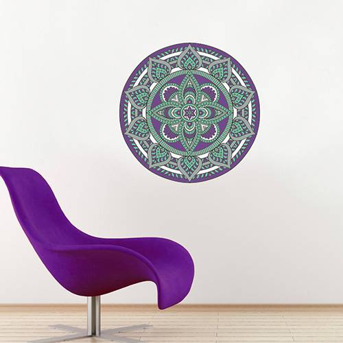 Tamanhos, Medidas e Dimensões do produto Adesivo de Parede Decorativo Stixx Mandala Coachella Colorido (60x60cm)