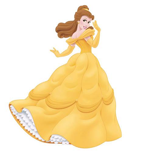 Tamanhos, Medidas e Dimensões do produto Adesivo de Parede Disney Princesas Bela Giant Peel & Stick Wall Decal Roommates Amarelo (101,6x45,7cm)