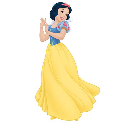 Tamanhos, Medidas e Dimensões do produto Adesivo de Parede Disney Princesas Branca de Neve Giant Peel & Stick Wall Decal Roommates Amarelo/Azul (101,6x45,7cm)