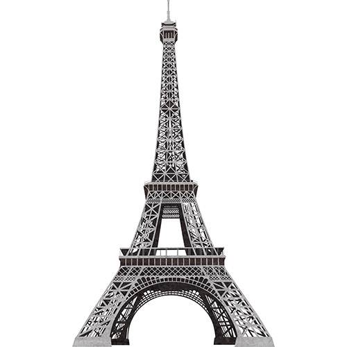 Tamanhos, Medidas e Dimensões do produto Adesivo de Parede Eiffel Tower Peel & Stick Giant Wall Decal Roommates Preto e Cinza (101,6x45,7cm)