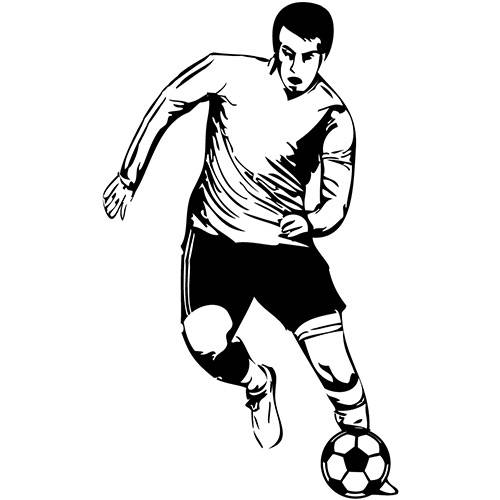 Tamanhos, Medidas e Dimensões do produto Adesivo de Parede Futebol Soccer Player Stixx Adesivos Criativos Preto (69x116cm)