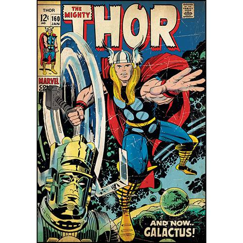 Tamanhos, Medidas e Dimensões do produto Adesivo de Parede Mighty Thor Comic Cover Giant Wall Decal Roommates Colorido (46x12,8x2,8cm)