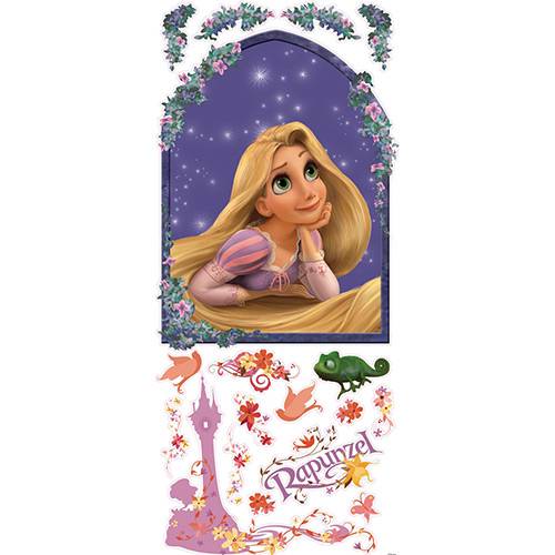 Tamanhos, Medidas e Dimensões do produto Adesivo de Parede Tangled Rapunzel Peel & Stick Giant Wall Decal Roommates Lilás/Amarelo/Rosa (101,6x45,7cm)