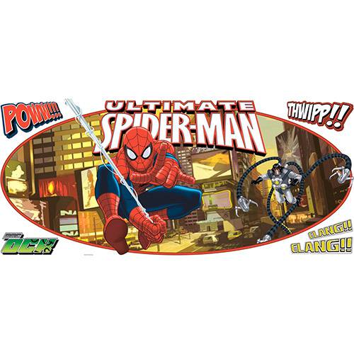 Tamanhos, Medidas e Dimensões do produto Adesivo de Parede Ultimate Spider-Man Headbord Giant Wall Decal Roommantes/Disney Haus For Fun Colorido (46x12cm)