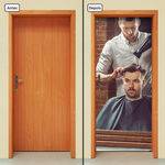 Tamanhos, Medidas e Dimensões do produto Adesivo Decorativo de Porta - Barbearia - X1729cnpt