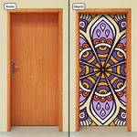 Tamanhos, Medidas e Dimensões do produto Adesivo Decorativo de Porta - Mandala - X289cnpt