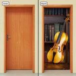 Tamanhos, Medidas e Dimensões do produto Adesivo Decorativo de Porta - Música - Violoncelo - X059cnpt