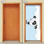 Tamanhos, Medidas e Dimensões do produto Adesivo Decorativo de Porta - Panda - Infantil - Azul - X2030cnpt