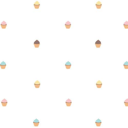 Tamanhos, Medidas e Dimensões do produto Adesivo Decorativo Infantil Stixx Mini Cupcakes Colorido com 40 Unidades 7x13cm