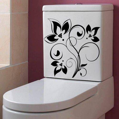 Tamanhos, Medidas e Dimensões do produto Adesivo Decorativo para Banheiro Floral Radiante