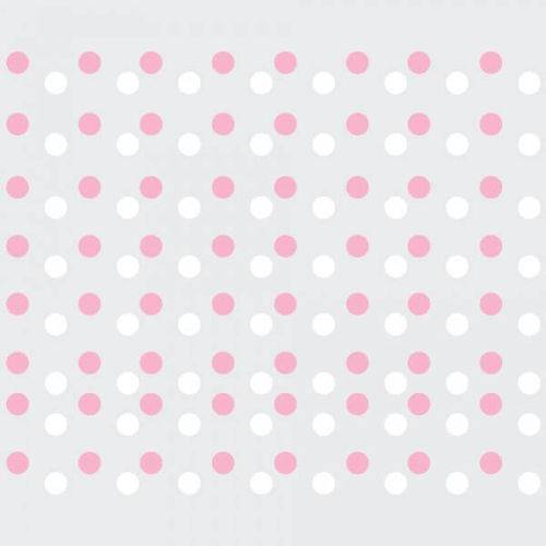 Tamanhos, Medidas e Dimensões do produto Adesivo Infantil Bolinhas Rosa e Branco-144un