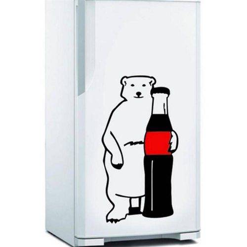 Tamanhos, Medidas e Dimensões do produto Adesivo para Geladeira Urso Polar com Coca Cola
