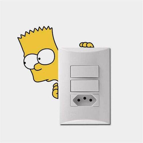 Tamanhos, Medidas e Dimensões do produto Adesivo para Interruptor Bart Simpson