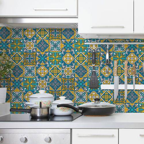 Tamanhos, Medidas e Dimensões do produto Adesivos de Azulejo 15x15 Marrocos 01