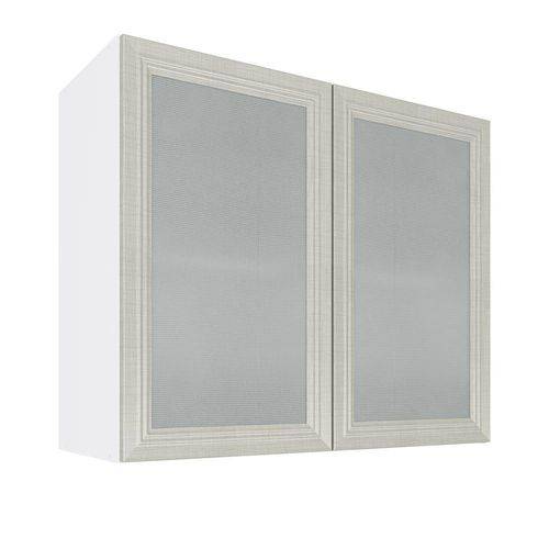 Tamanhos, Medidas e Dimensões do produto Aereo com 2 Porta Vidro Cz410 80x66 Branco/Nude - Art In Móveis