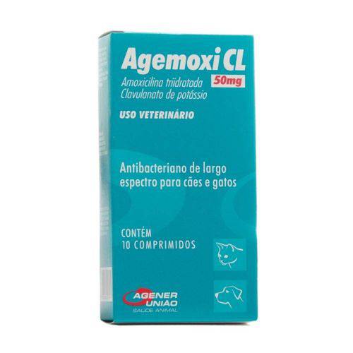 Tamanhos, Medidas e Dimensões do produto Agemox Cl 50 Mg com 10 Comprimidos