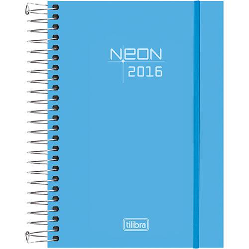 Tamanhos, Medidas e Dimensões do produto Agenda Diária Neon AZ M4 Tilibra Azul - 12 Meses